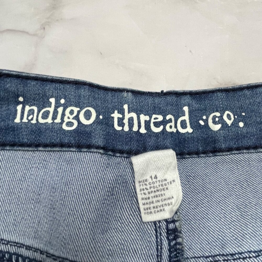 Indigo Thread Co 14 Patchwork Cropped Jeans - image 8